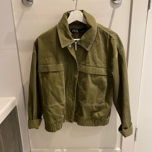 Zara Green Cargo jacket - Size M